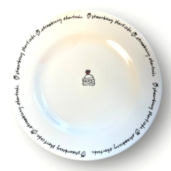 Pottery Barn Set of 4 "Dessert" plates featuring desserts | White | 8.25" | EUC - Picture 3 of 7